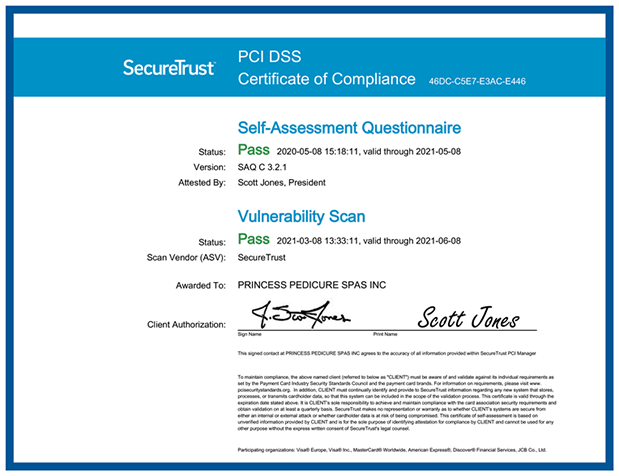 PCI DSS Certificate